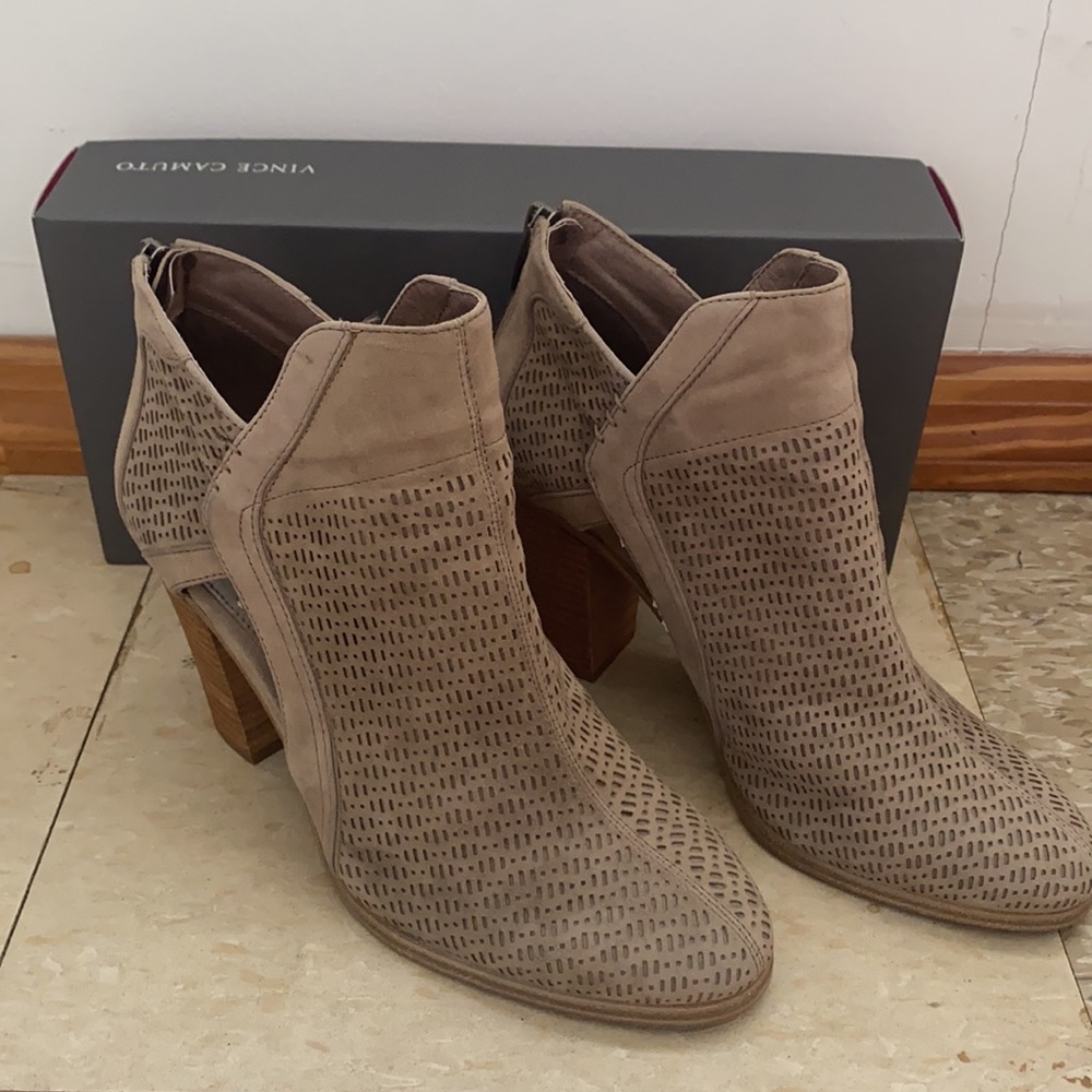 Vince Camino Suede Heeled Bootie